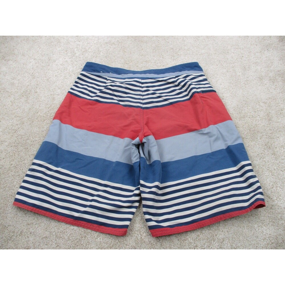 Patagonia Wavefarer Board Shorts 20" Men 32 Red White Blue Striped Swim Trunks - Picture 10 of 14